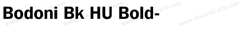 Bodoni Bk HU Bold字体转换